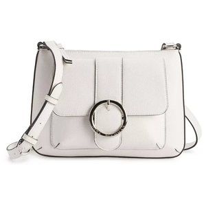 Dana Buchman White Crossbody Faux Leather Bag